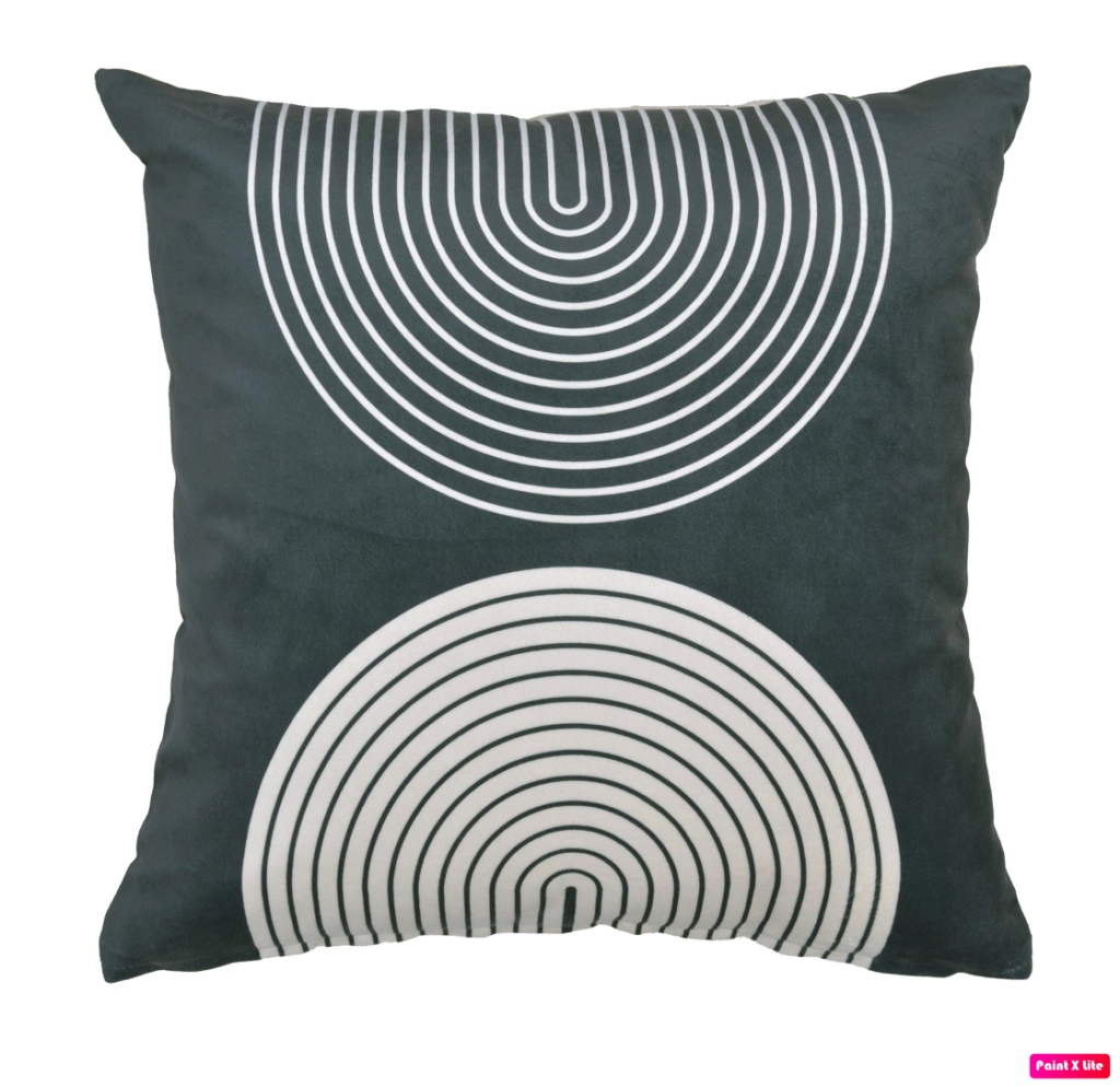 Cojín con estampado gris marengo