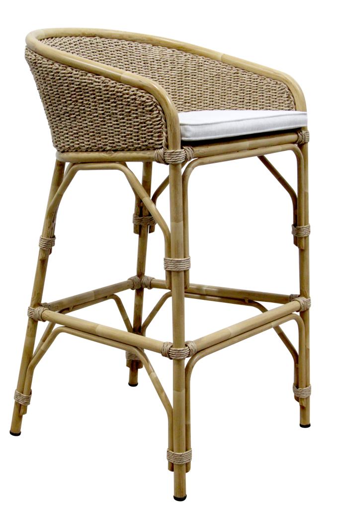 Taburete "Bella" alto con cojín italiano