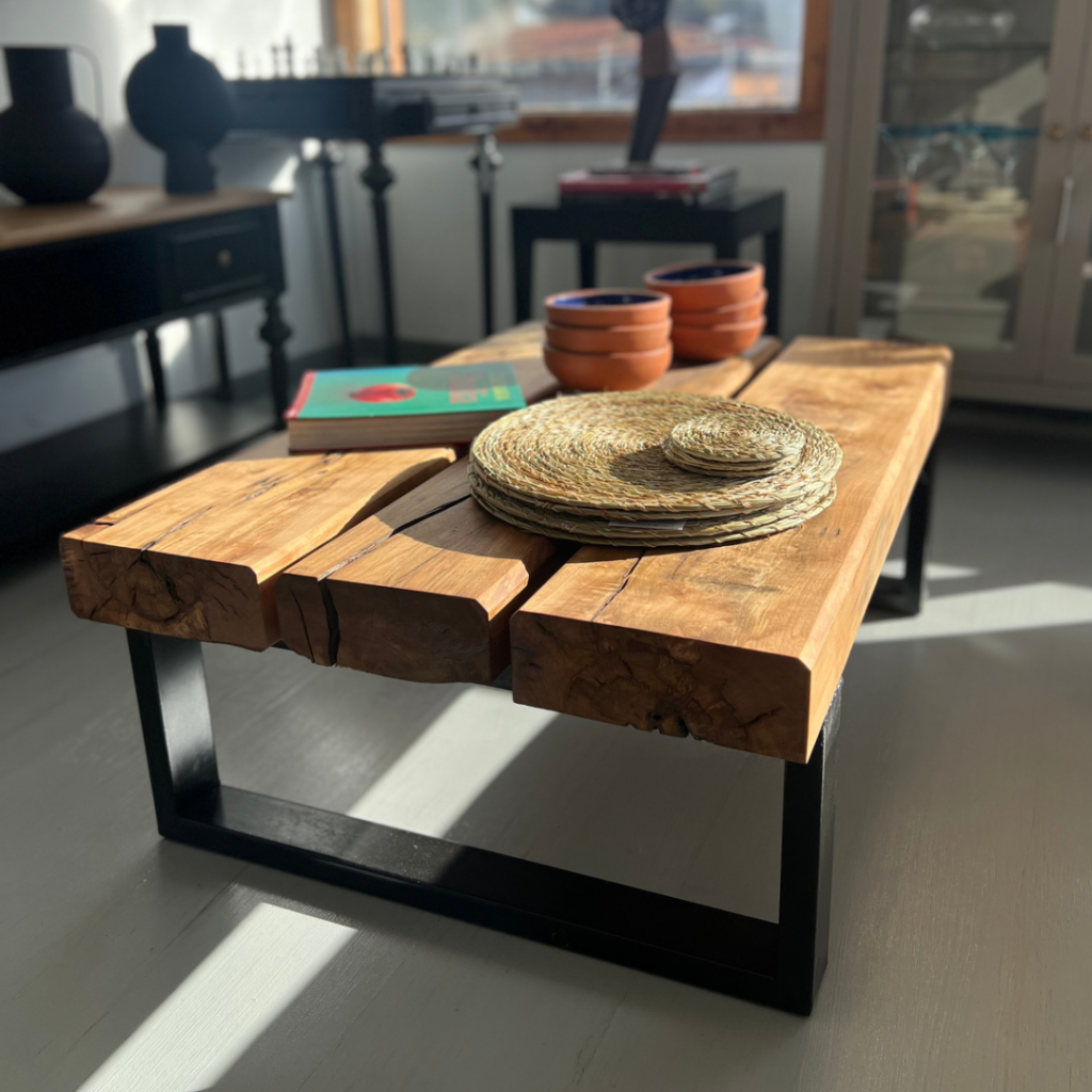 Mesa de centro industrial